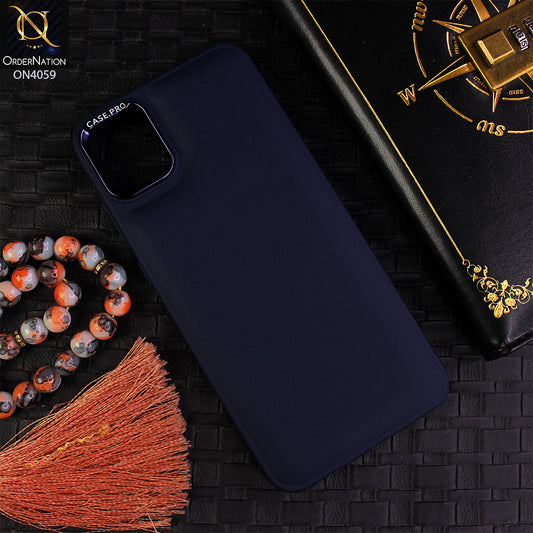 Samsung Galaxy M04 4G - Blue - New Soft Slicone Fashion Case With Fancy Camera Ring