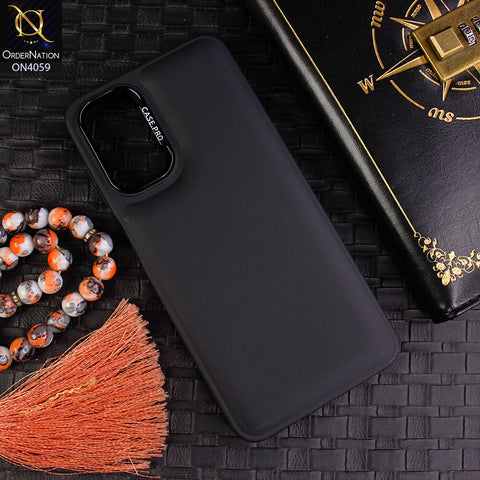 Samsung Galaxy A04s - Black - New Soft Slicone Fashion Case With Fancy Camera Ring
