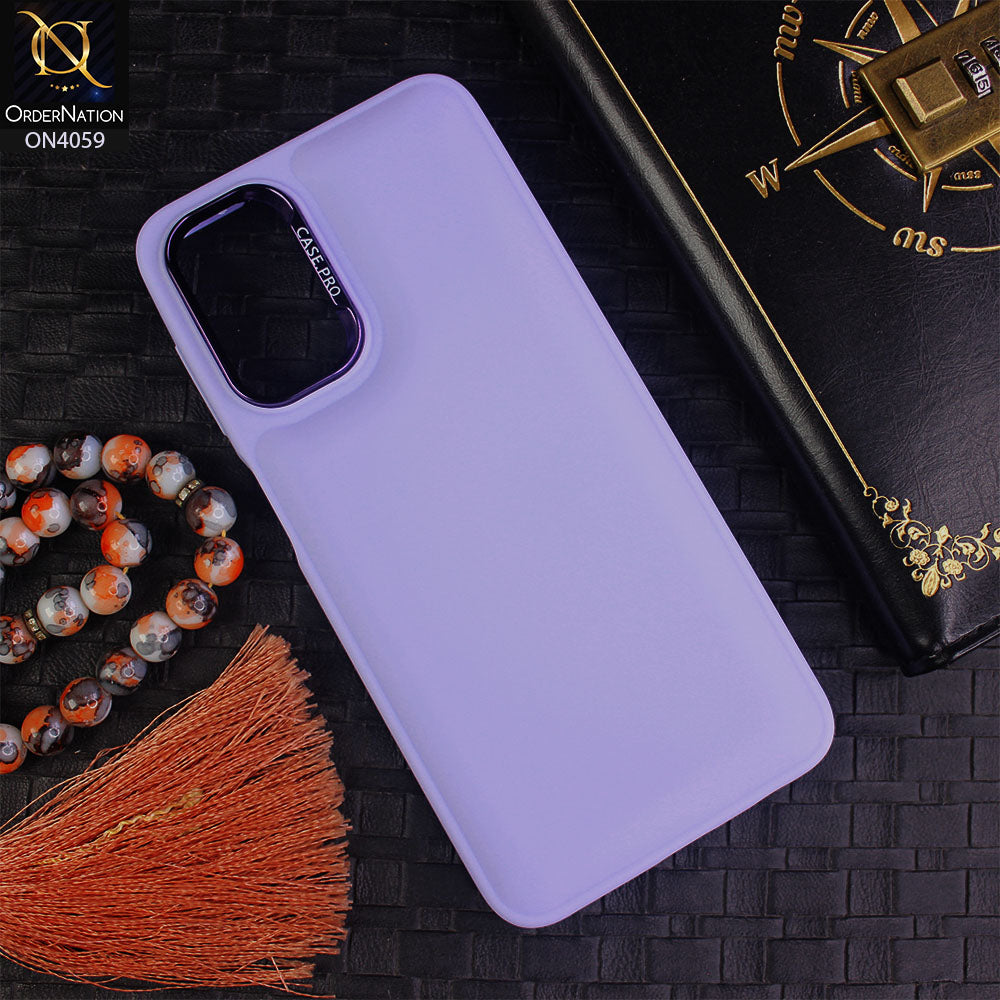 Samsung Galaxy A04s - Light Purple - New Soft Slicone Fashion Case With Fancy Camera Ring