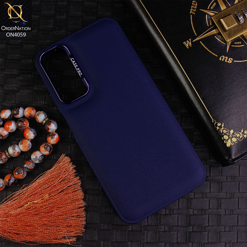 Samsung Galaxy A24 4G - Blue - New Soft Slicone Fashion Case With Fancy Camera Ring