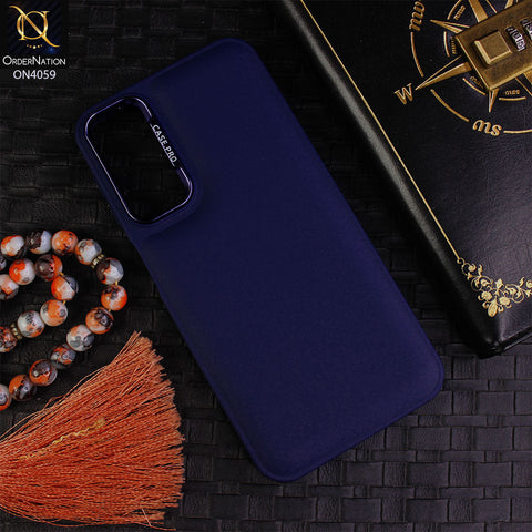 Samsung Galaxy A24 4G - Blue - New Soft Slicone Fashion Case With Fancy Camera Ring