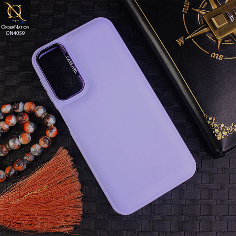 Samsung Galaxy A24 4G - Light Purple - New Soft Slicone Fashion Case With Fancy Camera Ring