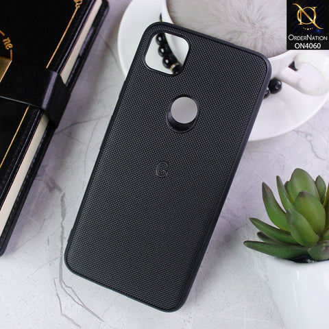 Google Pixel 4a - Black - New Soft Borders Dotted Rubber Case