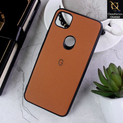 Google Pixel 4a - Brown - New Soft Borders Dotted Rubber Case