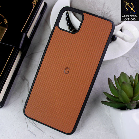Google Pixel 4 XL - Brown - New Soft Borders Dotted Rubber Case