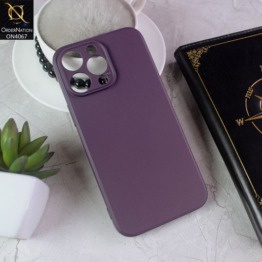 iPhone 14 Pro Max - Purple - EOURO Shock Resistant Soft Silicone Camera Protection Case