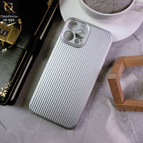 iPhone 12 Pro Max Cover - Silver - New Stylish Soft Silicon Camera Protection Creative Case