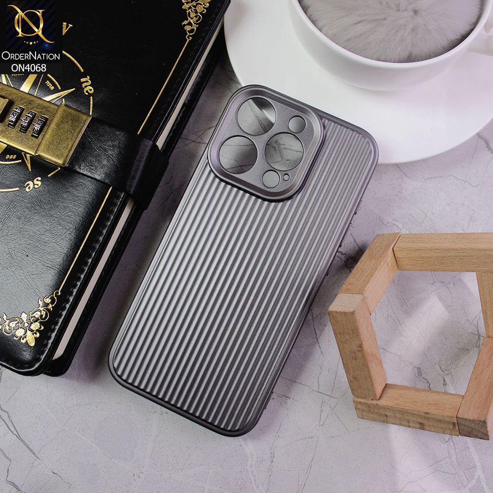 iPhone 15 Pro Cover - Gray - New Stylish Soft Silicon Camera Protection Creative Case