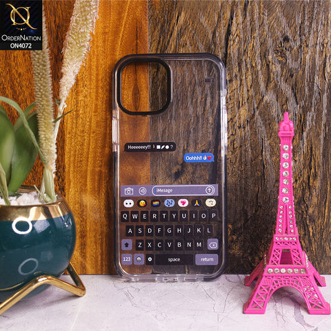 iPhone 12 Pro Max - Transparent - New High Quality Text Message Impact Soft TPU Case