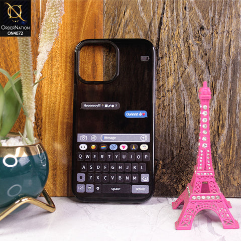 iPhone 13 Pro Max - Black - New High Quality Text Message Impact Soft TPU Case