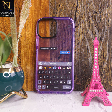iPhone 13 Pro Max - Purple - New High Quality Text Message Impact Soft TPU Case