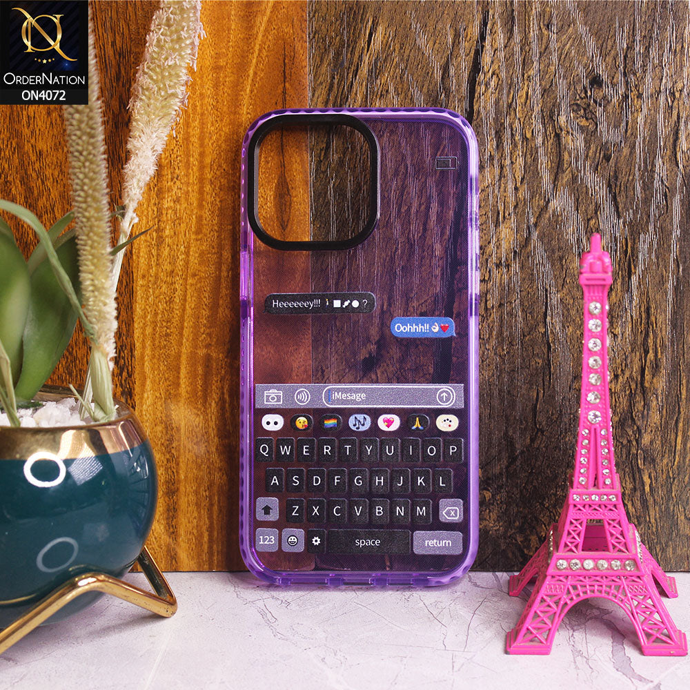 iPhone 14 Pro Max - Purple - New High Quality Text Message Impact Soft TPU Case