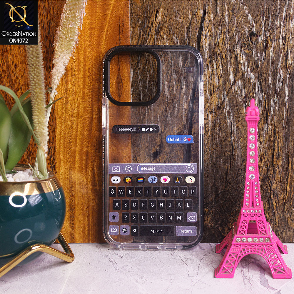iPhone 14 Pro Max - Transparent - New High Quality Text Message Impact Soft TPU Case