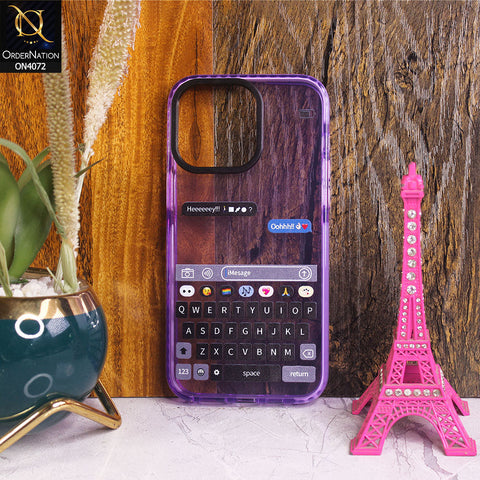 iPhone 15 Pro Max - Purple - New High Quality Text Message Impact Soft TPU Case