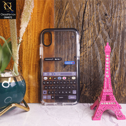 iPhone XS / X - Transparent - New High Quality Text Message Impact Soft TPU Case