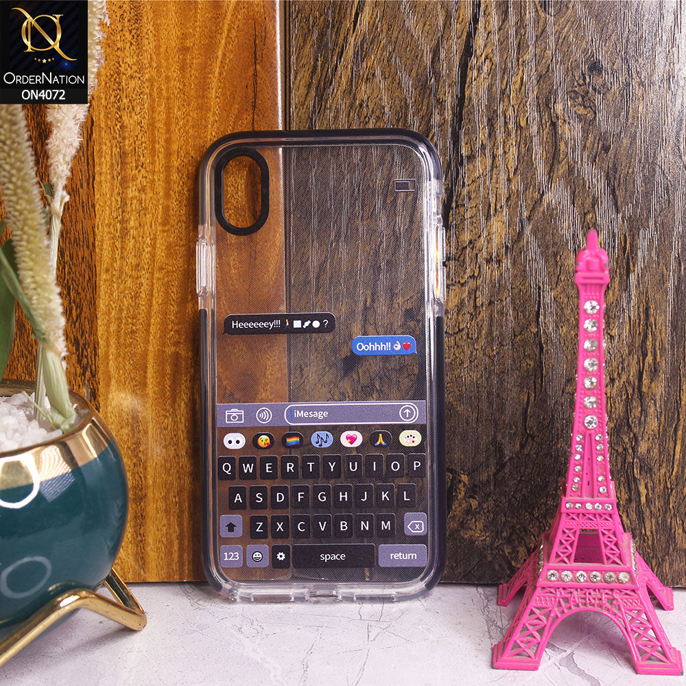 iPhone XR - Transparent - New High Quality Text Message Impact Soft TPU Case