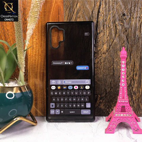 Samsung Galaxy Note 10 Plus - Black - New High Quality Text Message Impact Soft TPU Case