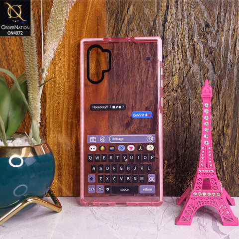 Samsung Galaxy Note 10 Plus - Pink - New High Quality Text Message Impact Soft TPU Case