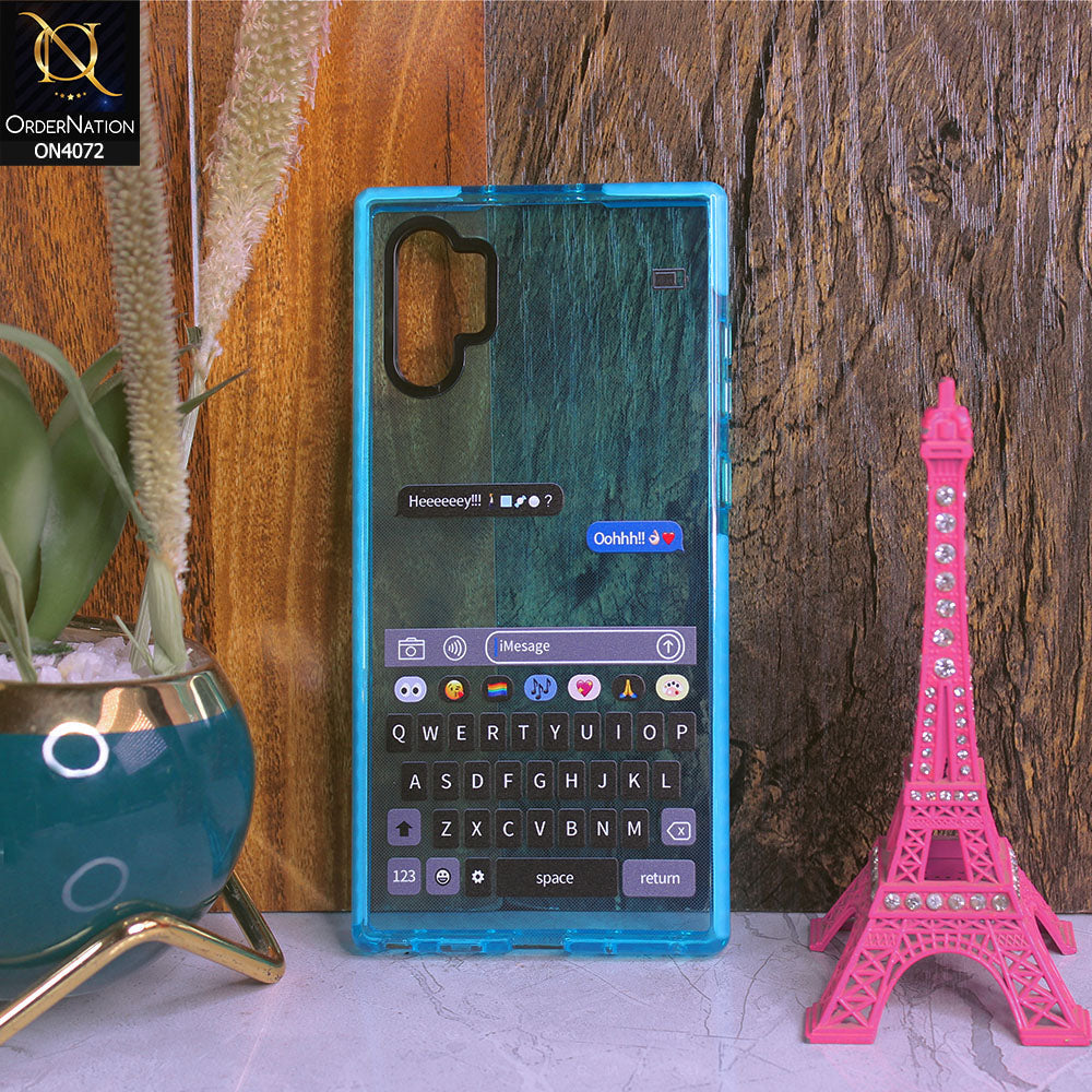 Samsung Galaxy Note 10 Plus - Sky Blue - New High Quality Text Message Impact Soft TPU Case