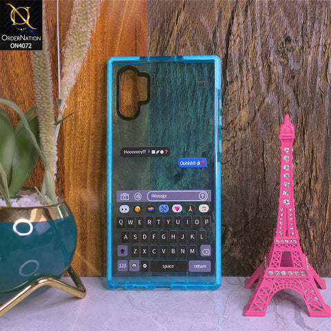 Samsung Galaxy Note 10 Plus - Sky Blue - New High Quality Text Message Impact Soft TPU Case