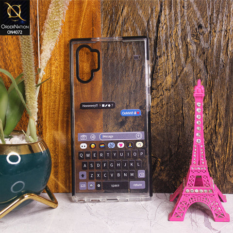 Samsung Galaxy Note 10 Plus - Transparent - New High Quality Text Message Impact Soft TPU Case