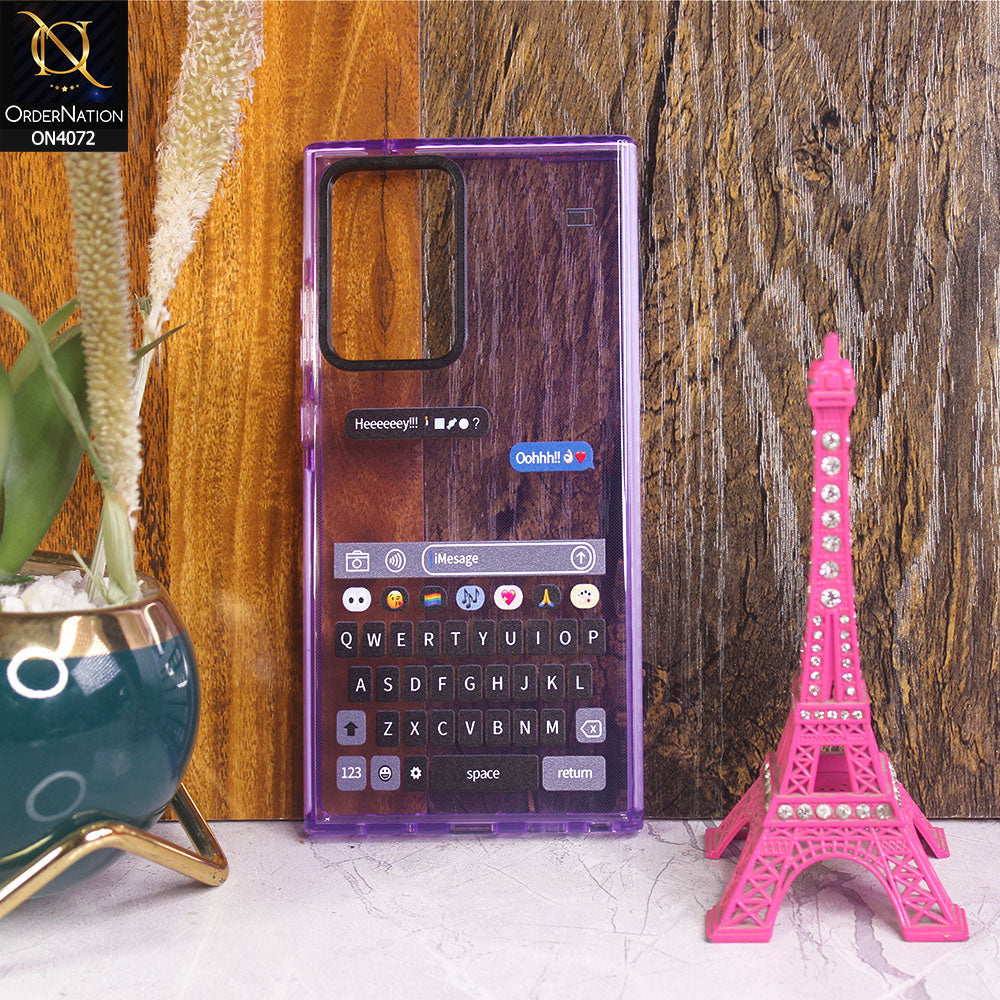 Samsung Galaxy Note 20 Ultra - Purple - New High Quality Text Message Impact Soft TPU Case