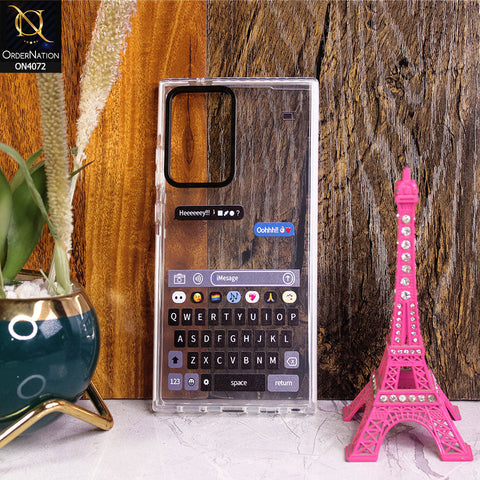Samsung Galaxy Note 20 Ultra - White - New High Quality Text Message Impact Soft TPU Case