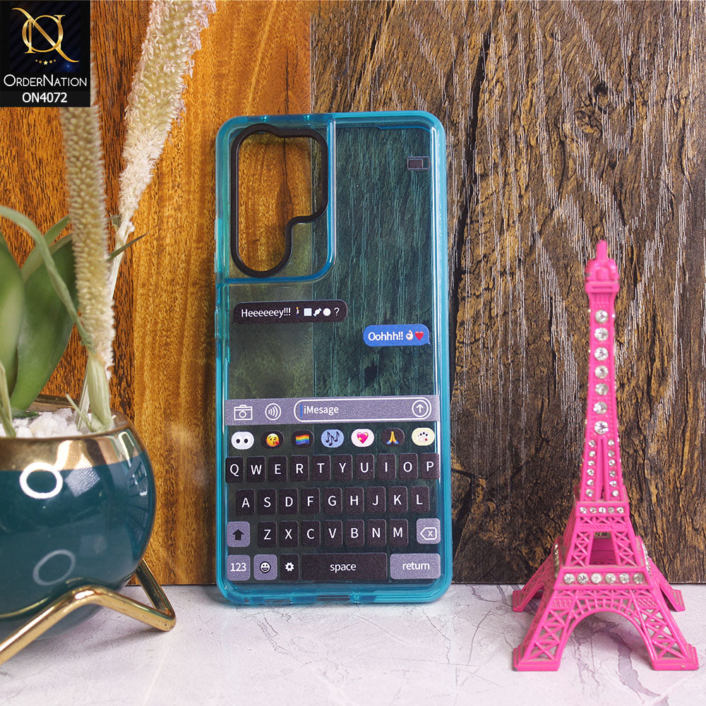 Samsung Galaxy S21 Ultra 5G - Sky Blue - New High Quality Text Message Impact Soft TPU Case
