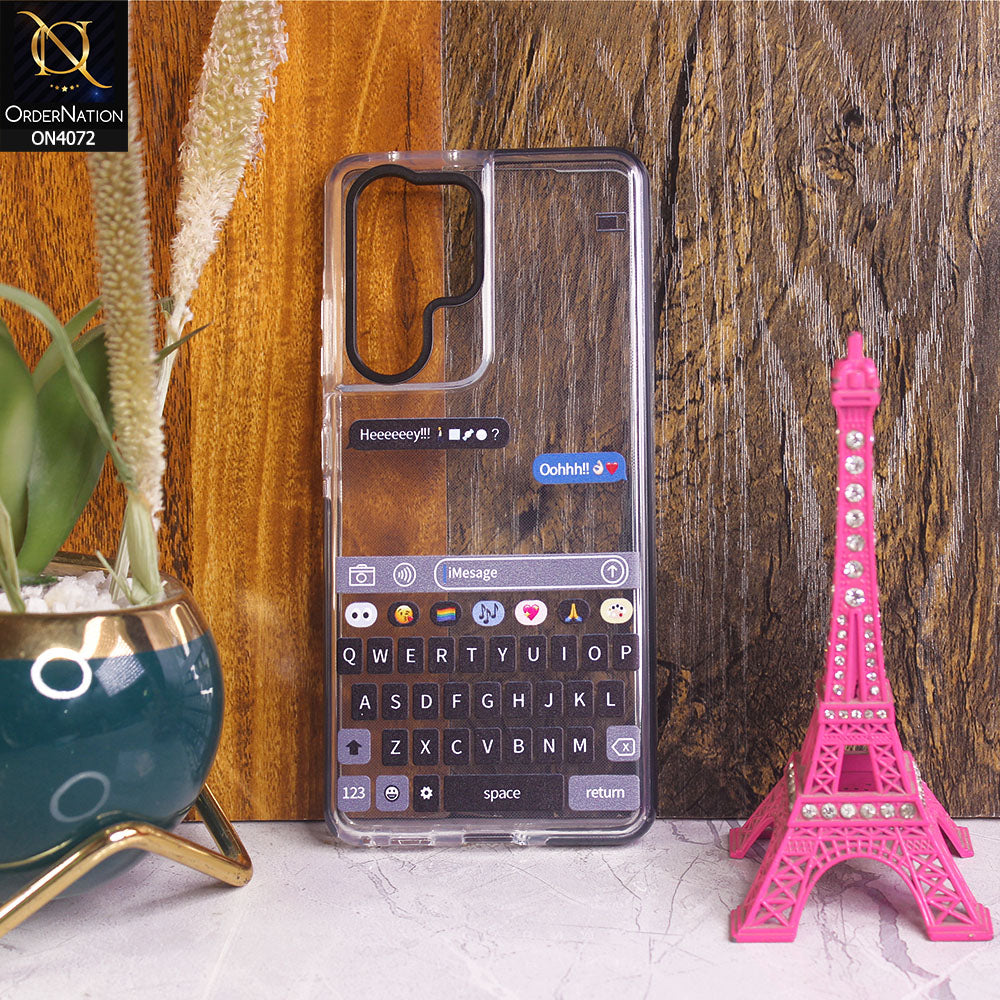 Samsung Galaxy S21 Ultra 5G - Transparent - New High Quality Text Message Impact Soft TPU Case