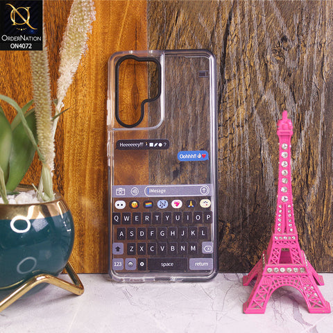Samsung Galaxy S21 Ultra 5G - Transparent - New High Quality Text Message Impact Soft TPU Case