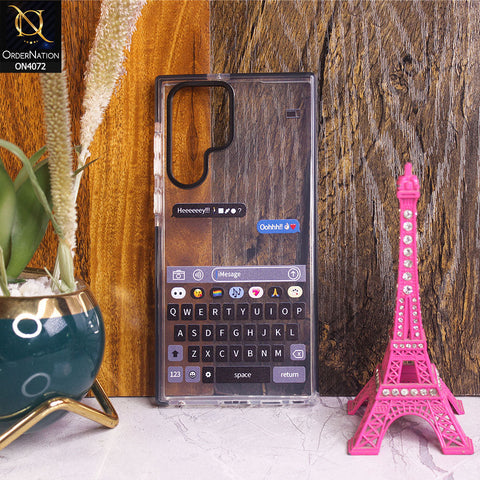 Samsung Galaxy S22 Ultra 5G - Transparent - New High Quality Text Message Impact Soft TPU Case