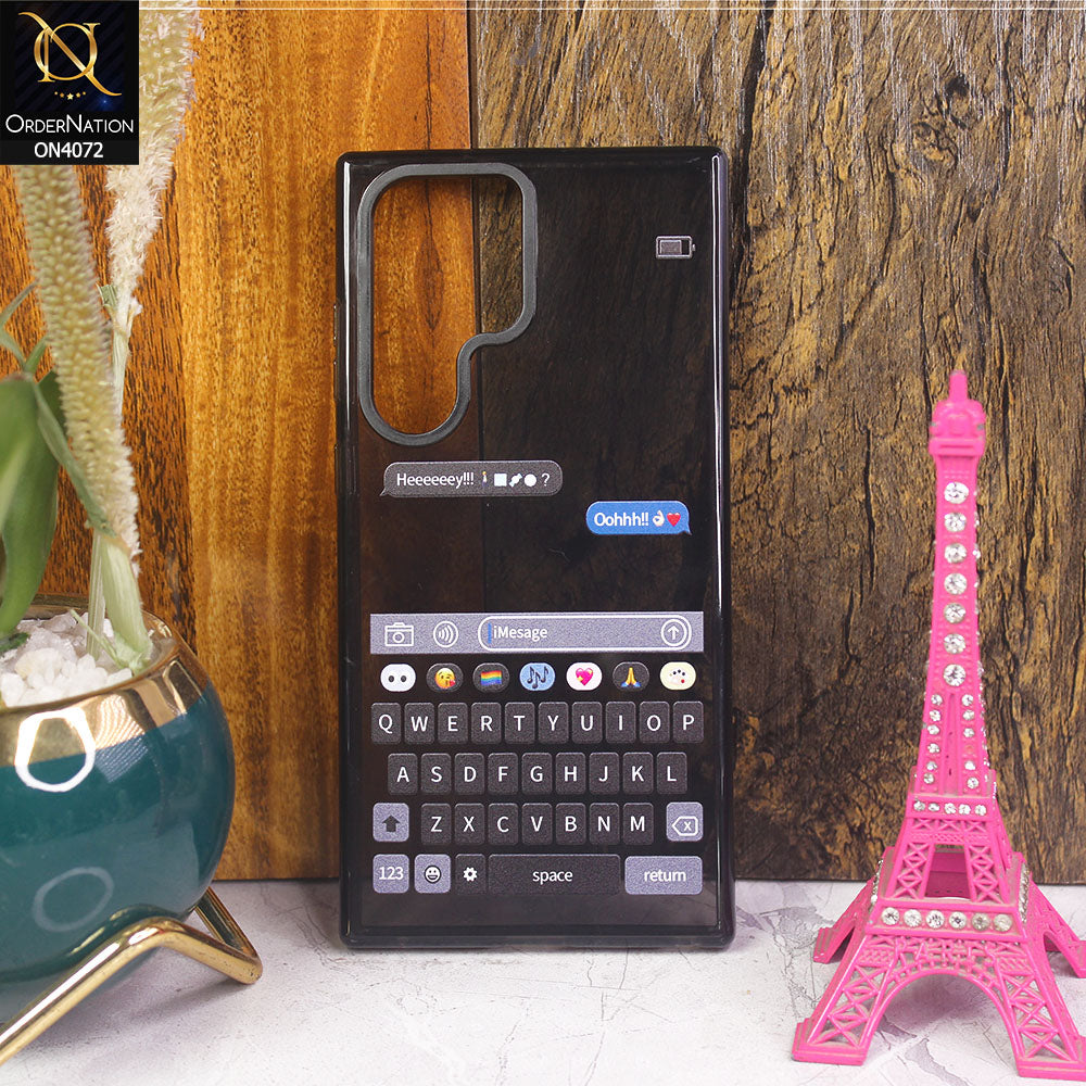 Samsung Galaxy S23 Ultra 5G - Black - New High Quality Text Message Impact Soft TPU Case
