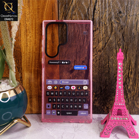 Samsung Galaxy S23 Ultra 5G - Pink - New High Quality Text Message Impact Soft TPU Case