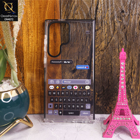 Samsung Galaxy S23 Ultra 5G - Transparent - New High Quality Text Message Impact Soft TPU Case