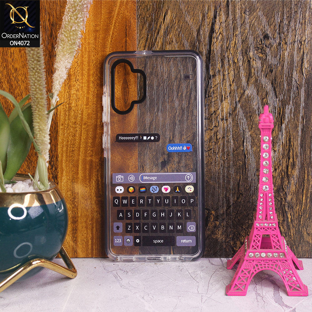 Samsung Galaxy A32 - Transparent - New High Quality Text Message Impact Soft TPU Case