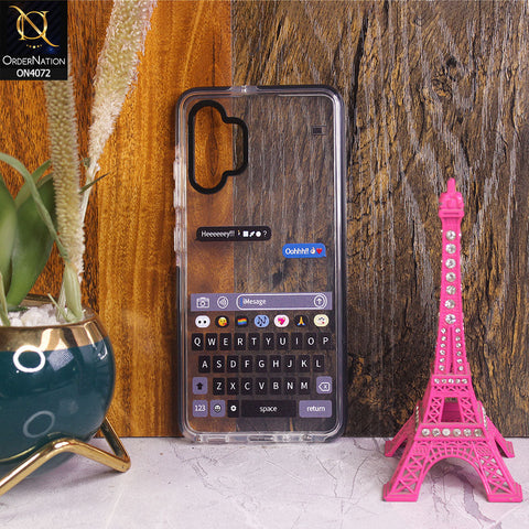 Samsung Galaxy A32 - Transparent - New High Quality Text Message Impact Soft TPU Case