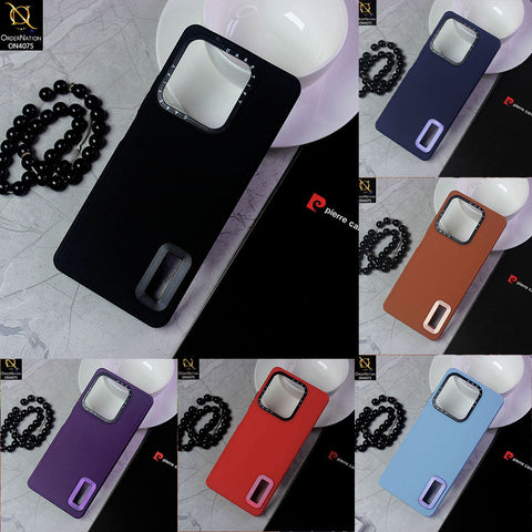 Vivo V23e 5G Cover - Black - New Soft Silicon Fashion Case With Fancy Camera Ring & Logo Hole