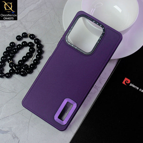Infinix Hot 30 Cover - Purple - New Soft Silicon Fashion Case With Fancy Camera Ring & Logo Hole