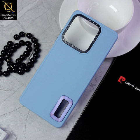 Infinix Hot 30 Cover - Sierra Blue - New Soft Silicon Fashion Case With Fancy Camera Ring & Logo Hole