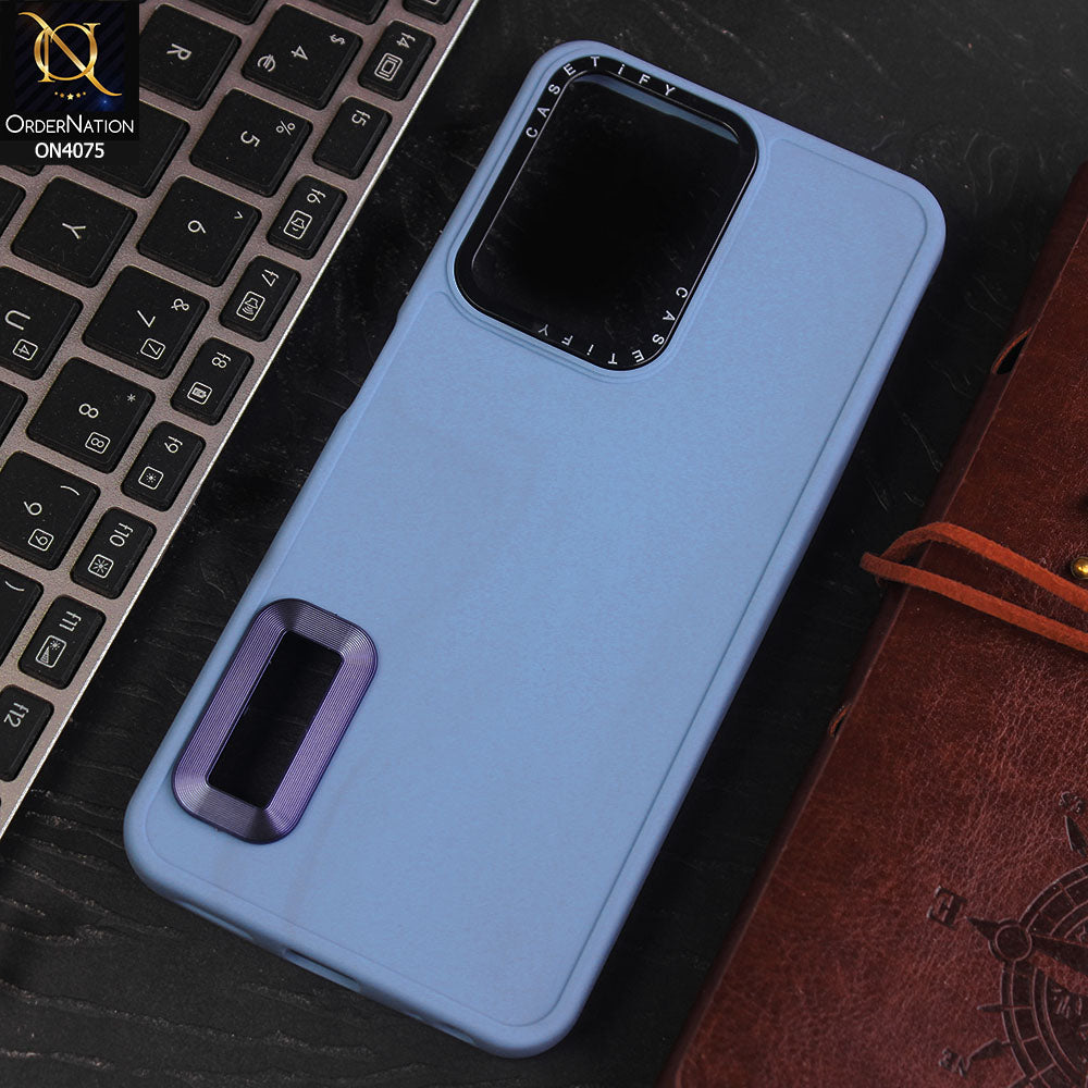 Infinix Hot 30i Cover - Sierra Blue - New Soft Silicon Fashion Case With Fancy Camera Ring & Logo Hole