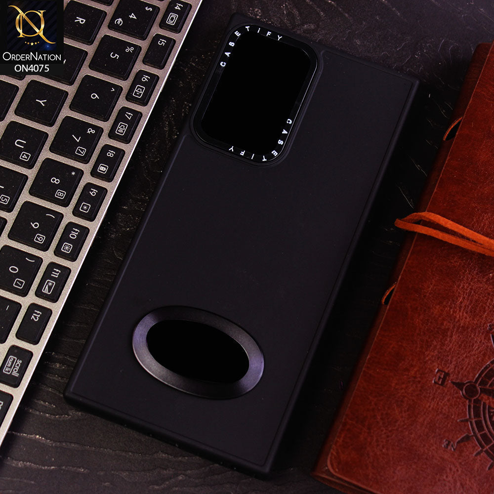 Samsung Galaxy Note 20 Ultra Cover - Black - New Soft Silicon Fashion Case With Fancy Camera Ring & Logo Hole