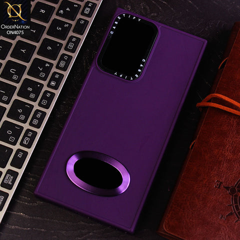 Samsung Galaxy Note 20 Ultra Cover - Purple - New Soft Silicon Fashion Case With Fancy Camera Ring & Logo Hole