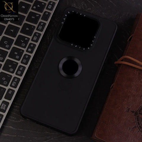 OnePlus 10T Cover - Black - New Soft Silicon Fashion Case With Fancy Camera Ring & Logo Hole