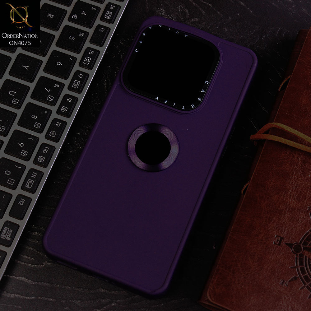 OnePlus 10T Cover - Purple - New Soft Silicon Fashion Case With Fancy Camera Ring & Logo Hole