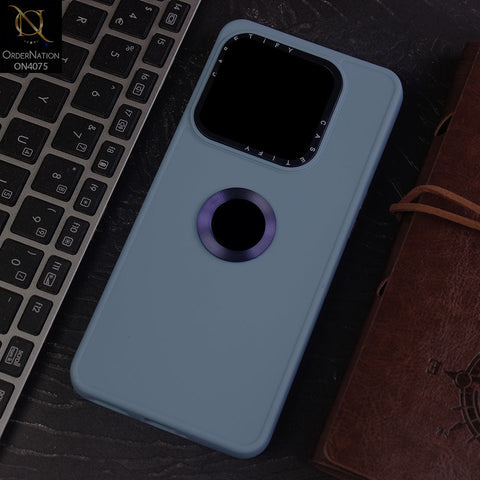 OnePlus 10T Cover - Sierra Blue - New Soft Silicon Fashion Case With Fancy Camera Ring & Logo Hole