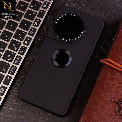 OnePlus 11 Cover - Black - New Soft Silicon Fashion Case With Fancy Camera Ring & Logo Hole