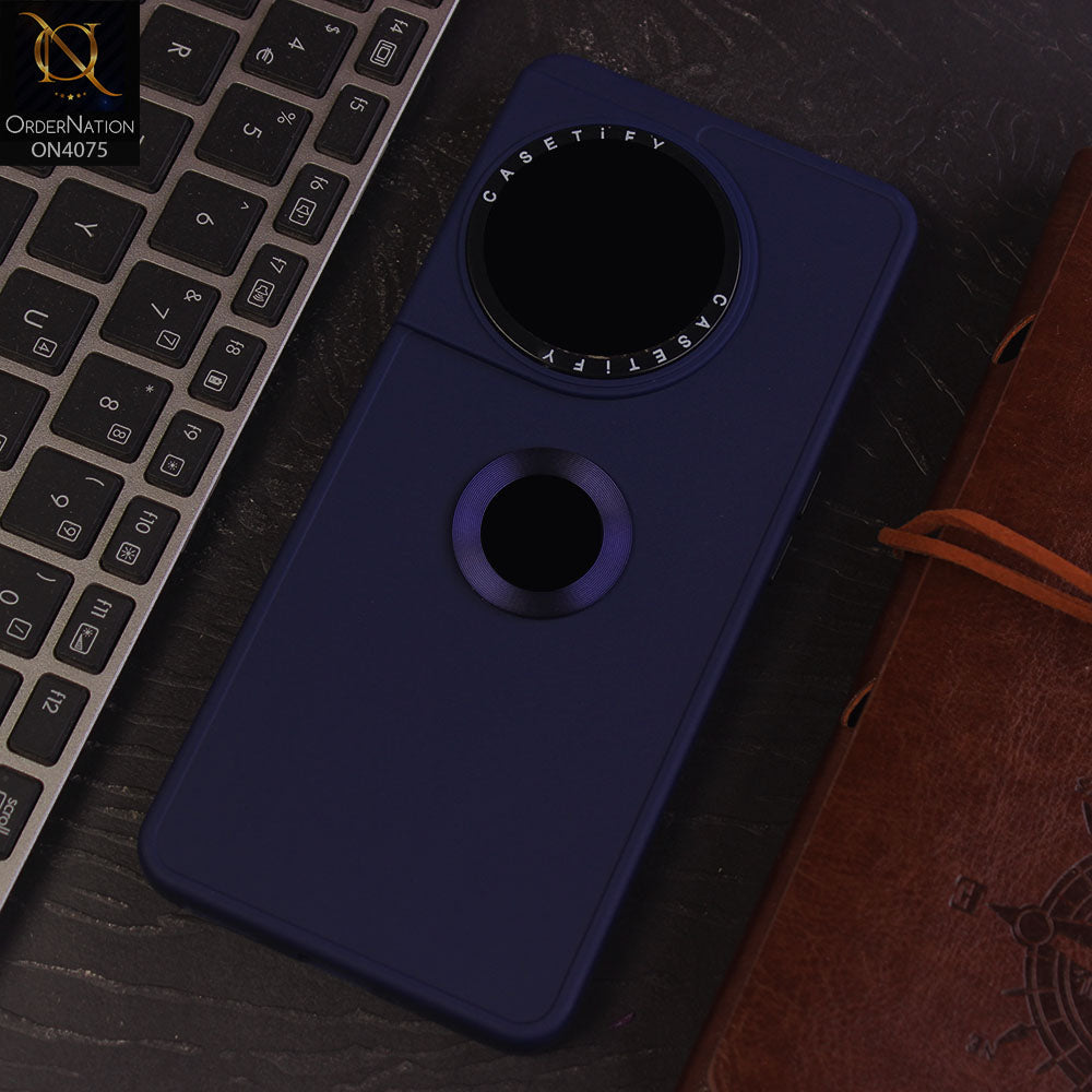 OnePlus 11 Cover - Blue - New Soft Silicon Fashion Case With Fancy Camera Ring & Logo Hole