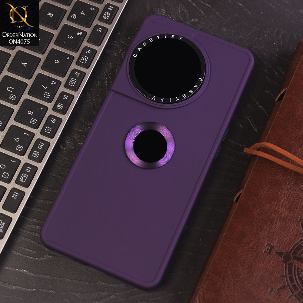 OnePlus 11 Cover - Purple - New Soft Silicon Fashion Case With Fancy Camera Ring & Logo Hole