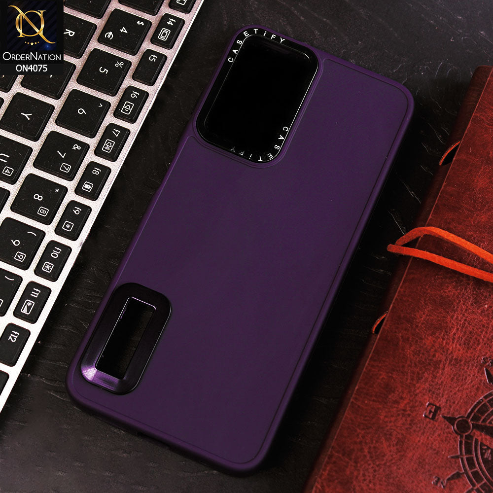 Xiaomi Redmi Note 11 4G Cover - Purple - New Soft Silicon Fashion Case With Fancy Camera Ring & Logo Hole