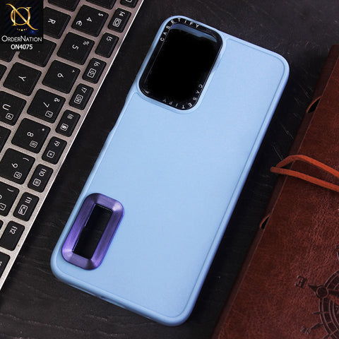 Xiaomi Redmi Note 11S Cover - Sierra Blue - New Soft Silicon Fashion Case With Fancy Camera Ring & Logo Hole